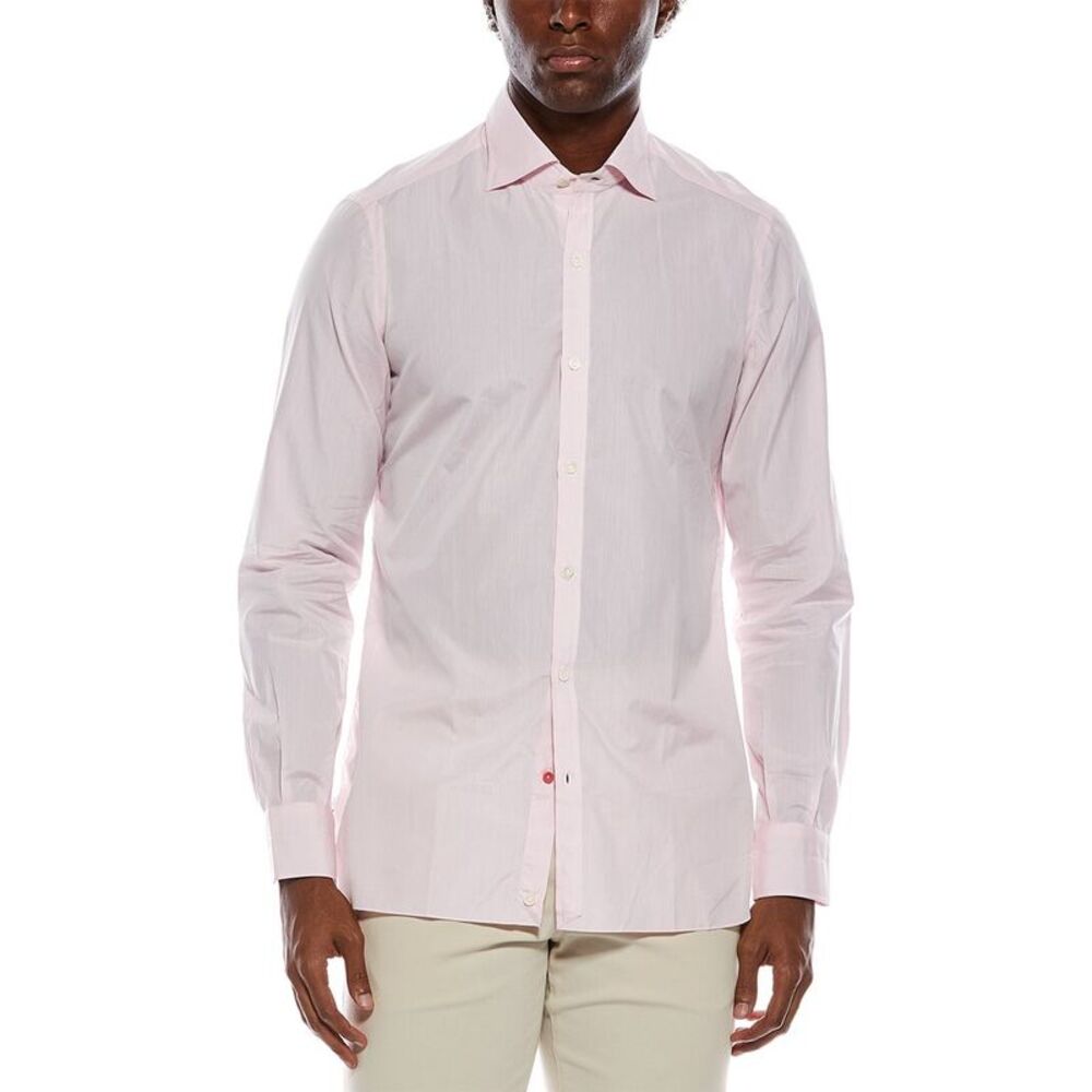 Isaia Mens  Sport Shirt, Pink